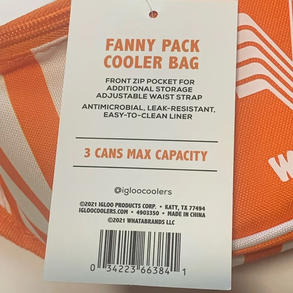 WHATABURGER Insulation 3 Can Fanny Pack Cooler Bag New - Picture 3 of 7